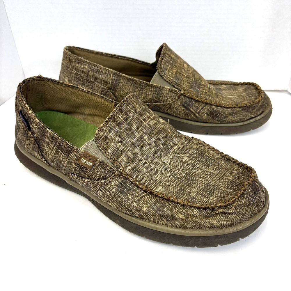 Patagonia‎ Naked Maui Hemp Loafers Mens 13 Brown Slip On Moc Shoes Lighweight